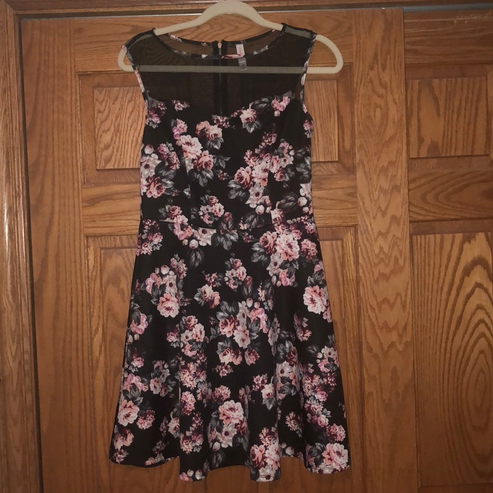 Print mesh dress